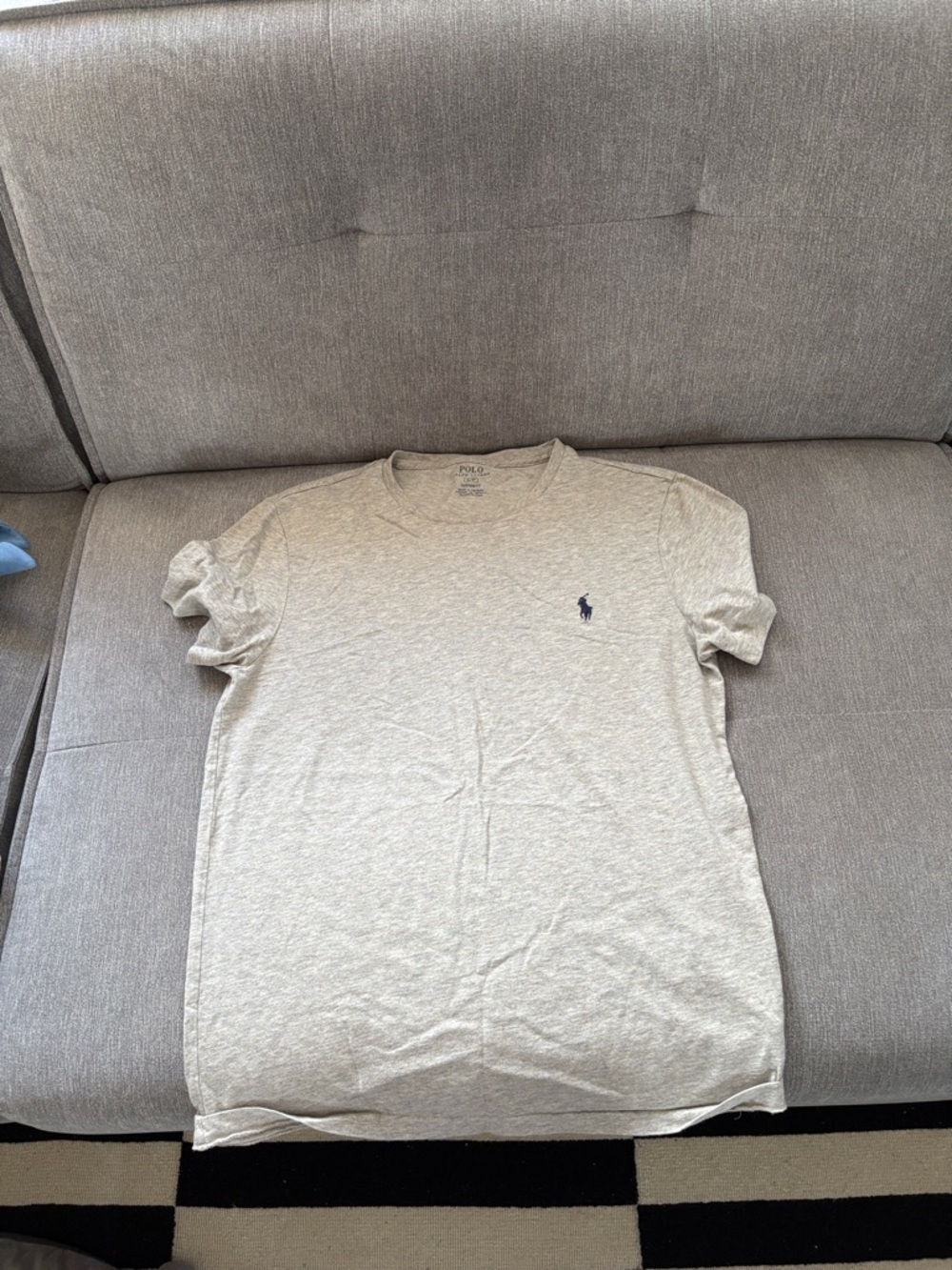Polo by Ralph Lauren Light Gray Crew Neck Tee with Navy Pony